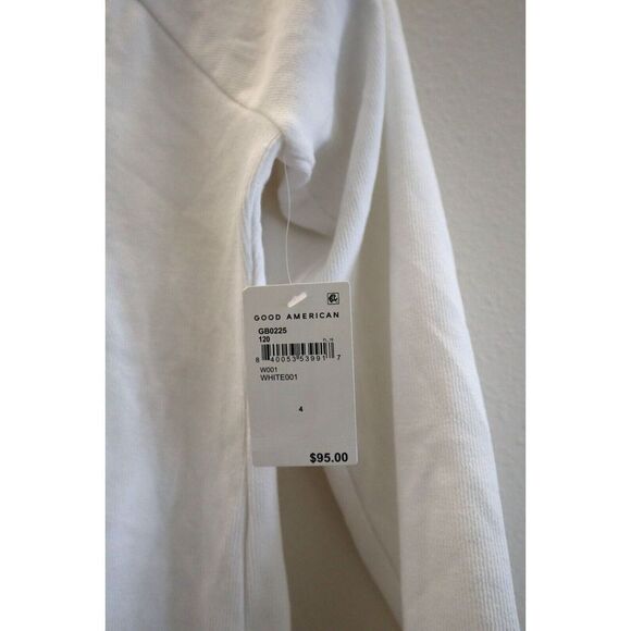 Good American GB0225 Women's Sz 4 (XL) White The Feel Good Henley Bodysuit - Picture 4 of 6